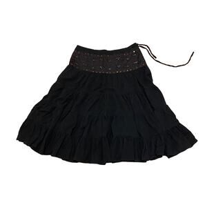 Y2k grunge fairy black skirt